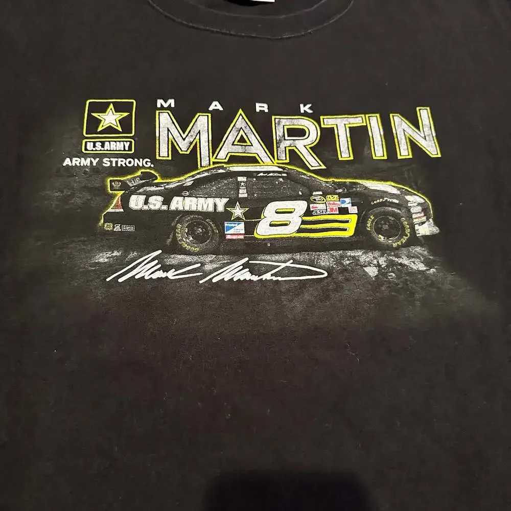Chase Authentics NASCAR Mark Martin #8 U.S. Army Black Tee